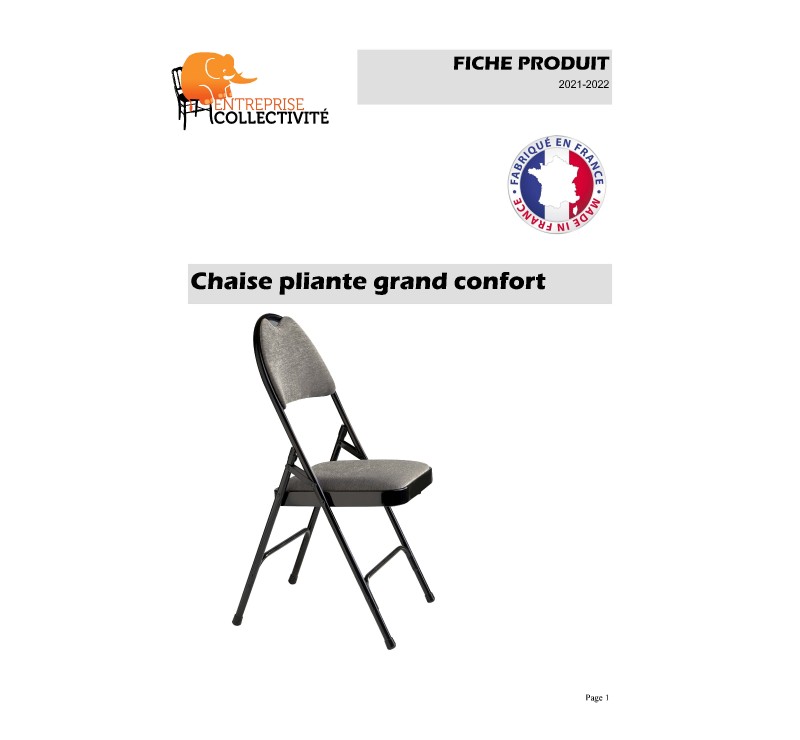 Chaise Spectacle Grand Confort Chaise Spectacle Grand Confort
