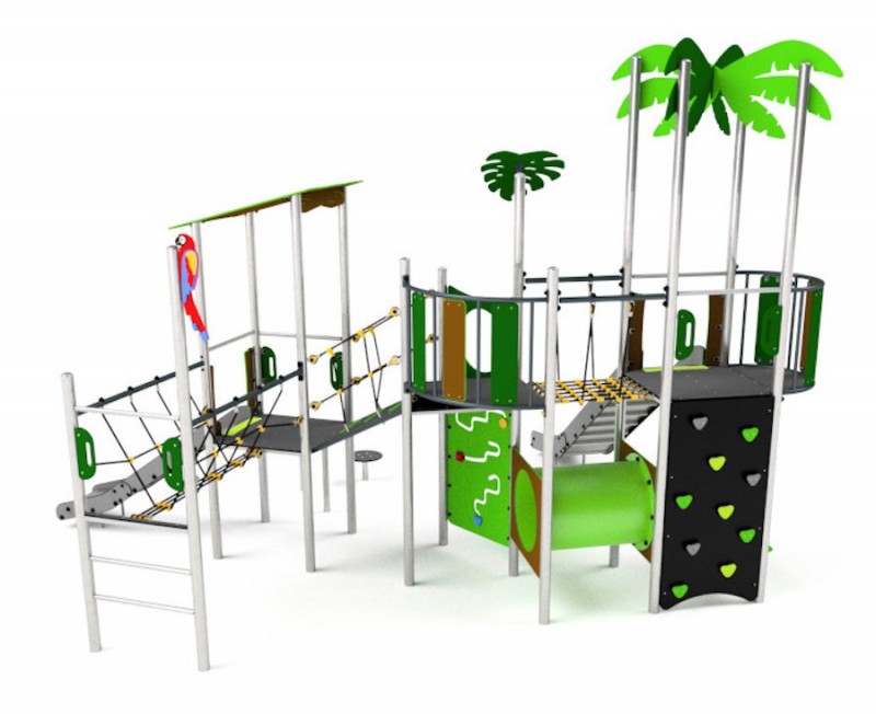 Le parcours à grimper dans la jungle