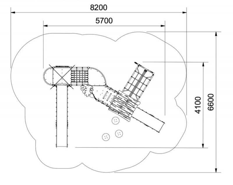 Le parcours à grimper dans la jungle