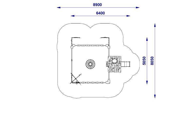 BAC À SABLE AVEC UNE MAISON