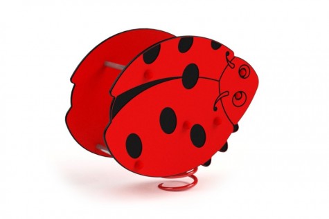 Coccinelle  jeu sur ressort