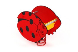 Coccinelle  jeu sur ressort