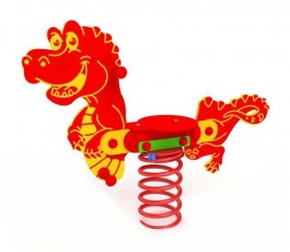Dragon rouge jeu sur ressort