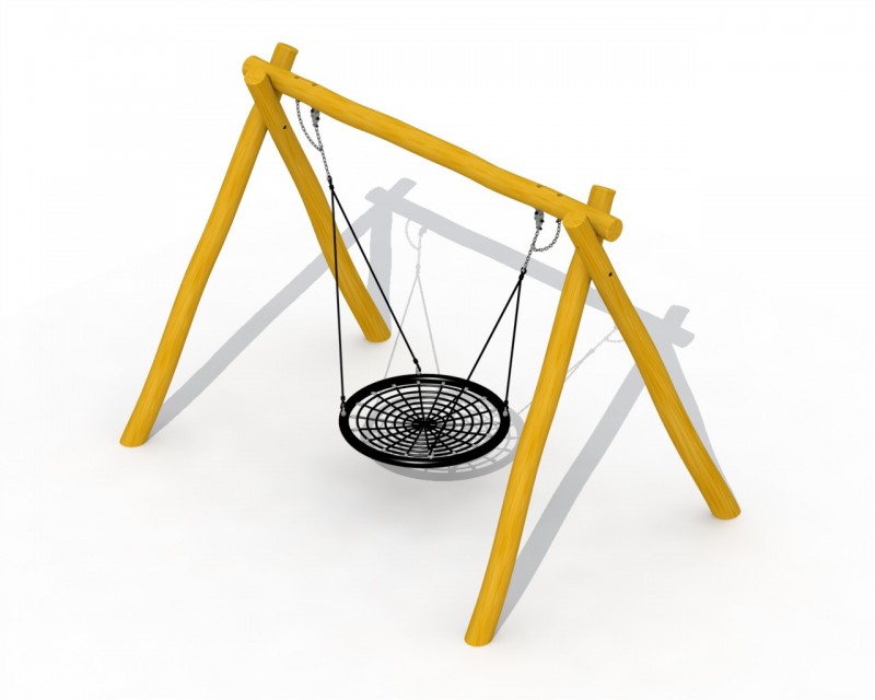 BALANÇOIRE SOUCOUPE VOLANTE EN BOIS DE ROBINIER