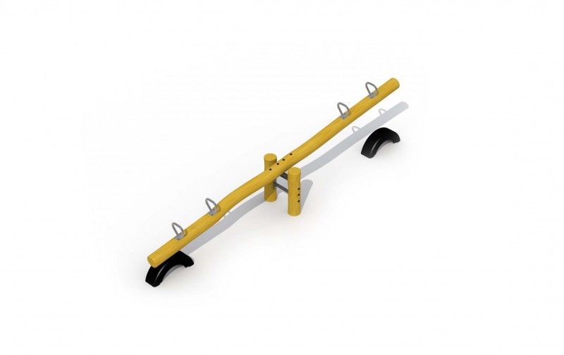 POUTRE À BASCULE EN BOIS DE ROBINIER 4 PLACES