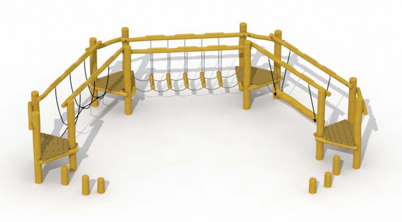 Le parcours d'agilité trail en bois de robinier pour les enfants