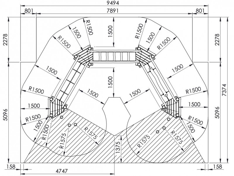 Le parcours d'agilité trail en bois de robinier pour les enfants