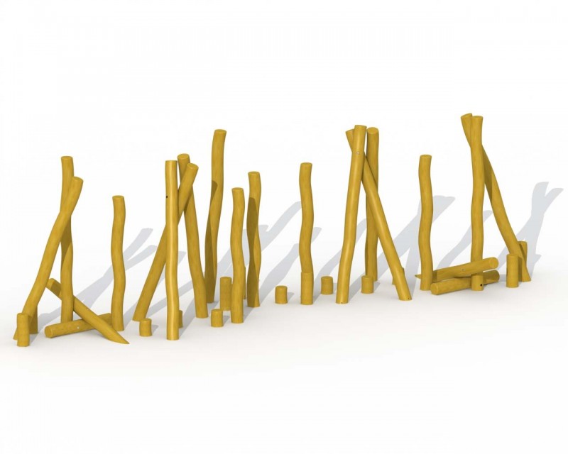 Parcours dans la jungle en bois de robinier pour les enfants