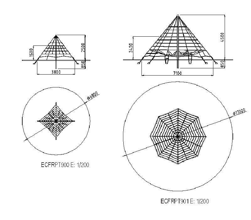 Pyramide de cordes PARIS