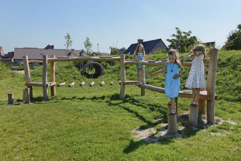 Parcours de Mario en bois de robinier