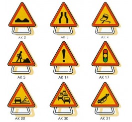 Signalisations temporaires -  triangle classe 1