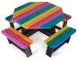 Table pique-nique octogonale en plastique recyclé
