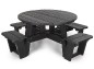 Table pique-nique ronde en plastique recyclé