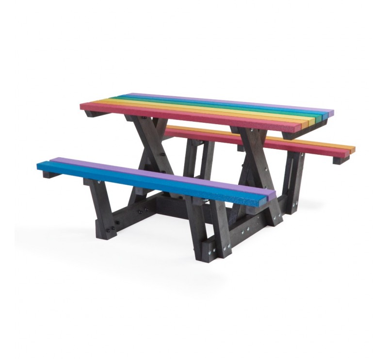Table pique-nique en plastique recyclé 300 cm 12 places