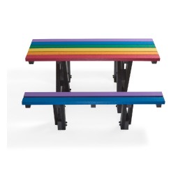 Table pique-nique en plastique recyclé 150 cm 6 places