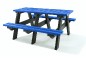 Table pique-nique en plastique recyclé bleue