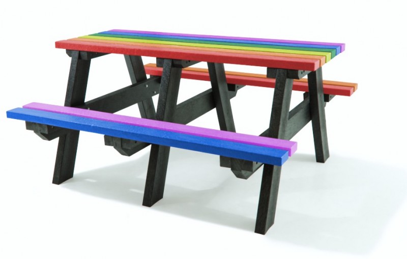 Table pique-nique en plastique recyclé 6 places