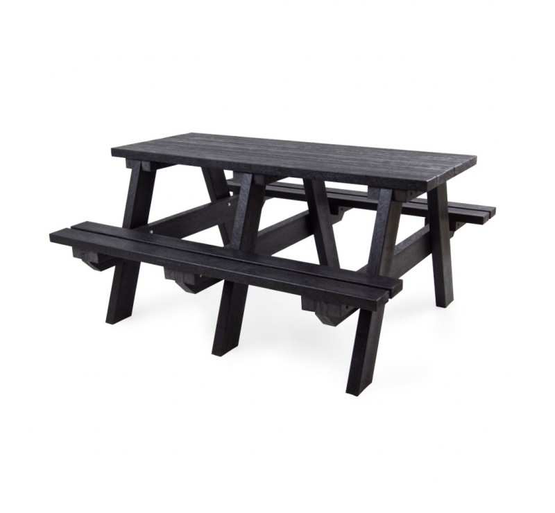 Table pique-nique en plastique recyclé effet bois