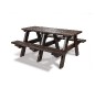 Table pique-nique en plastique recyclé effet bois