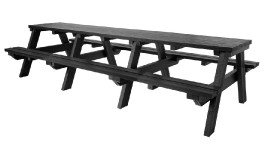Table pique-nique en plastique recyclé 300 cm 12 places