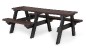 Table pique-nique en plastique recyclé noir PMR