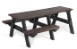 Table pique-nique en plastique recyclé noir PMR