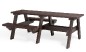 Table pique-nique en plastique recyclé noir PMR
