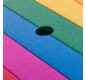 Table de pique-nique octogonale en plastique recyclé multicolore