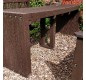 Table de pique-nique Table de pique-nique monolithe en plastique recyclé noir ou brun 1,50m
