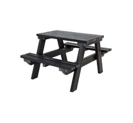 Table pique-nique en plastique recyclé noir 2 places
