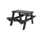 Table pique-nique en plastique recyclé noir 2 places
