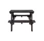 Table pique-nique en plastique recyclé noir 2 places