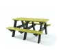 Table pique-nique en plastique recyclé Vert citron 8 places
