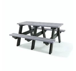 Table pique-nique en plastique recyclé Gris 8 places
