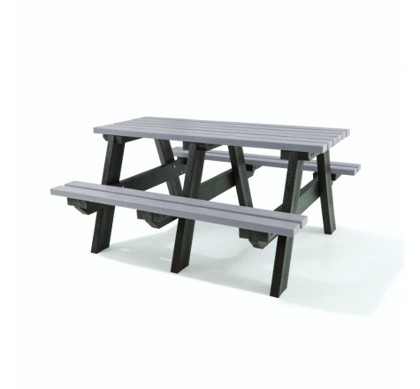 Table pique-nique en plastique recyclé Gris 8 places