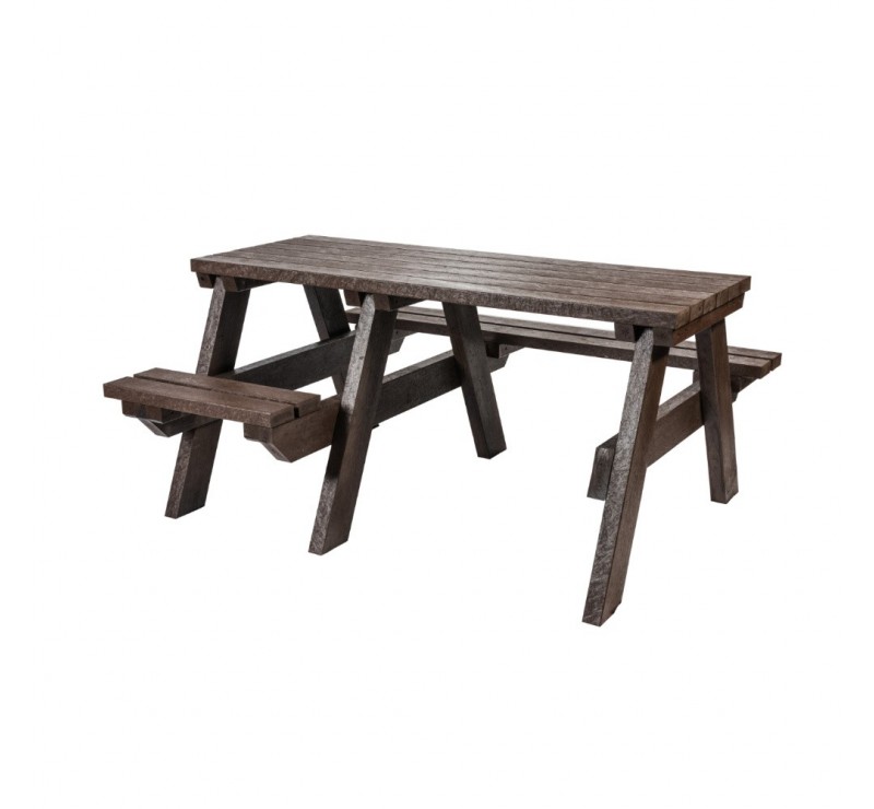 Table pique-nique en plastique recyclé brun PMR Table pique-nique en plastique recyclé brun PMR