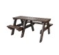 Table pique-nique en plastique recyclé brun PMR
