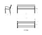 Banc public piétement fonte et lames bois Eco composites