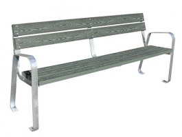Banc public  lames  Eco composites couleur Vert