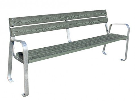 Banc public  lames  Eco composites couleur Vert