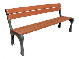 Banc public lames bois tropical 1.80 m
