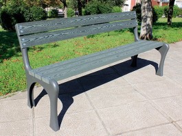 Banc public en Eco composites couleur vert