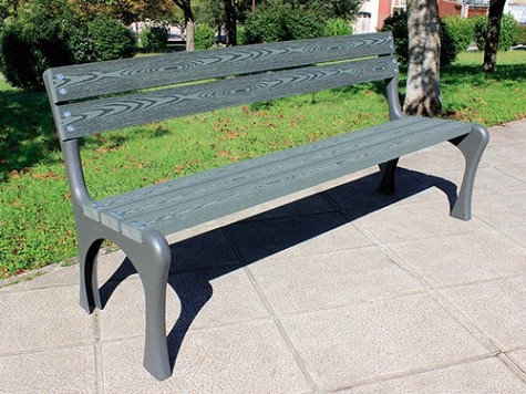 Banc public en Eco composites couleur vert