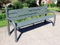 Banc public piétement acier galvanisé et eco composite couleur bois 1.95 m