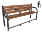 Banc public piétement acier galvanisé et bois tropical 3 places gamme senior