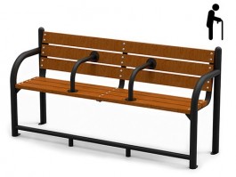 Lot de 2 bancs publics...