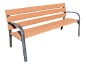 Banc public Martinia piétement fonte et lames eco composite couleur bois 1.80 m