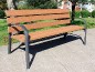 Banc public Martinia piétement fonte et lames eco composite couleur bois 1.80 m