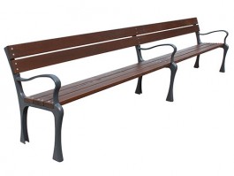 Lot de 2 bancs publics avec...