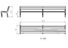 Lot de 2 Bancs publics sans...
